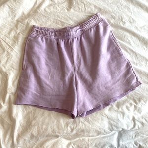 Sweatpant Cutoff Shorts | Lounge Comfy Shorts Lilac